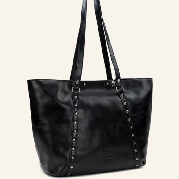 Patricia Nash Handbags - Patricia Nash Black Leather Tote with Stud Accents